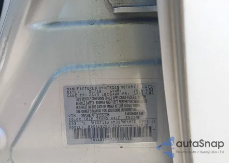 2018 Nissan Sentra S z USA, uszkodzony, nr VIN 3N1AB7AP7JY322938